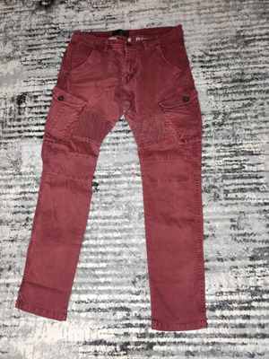 Men's pants used, red, size M