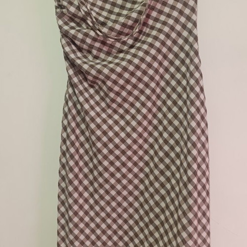 Zara midi dress, white and beige, like new