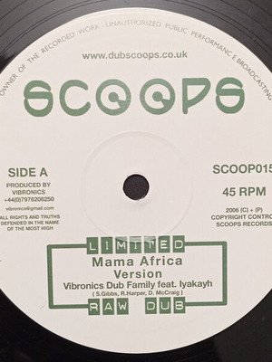 Vibronics Dub Family Mama Africa vinyl record used, reggae