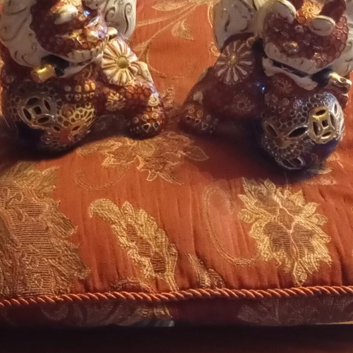 Kutan Foo Dogs Ceramic Traditional Japanese Decor