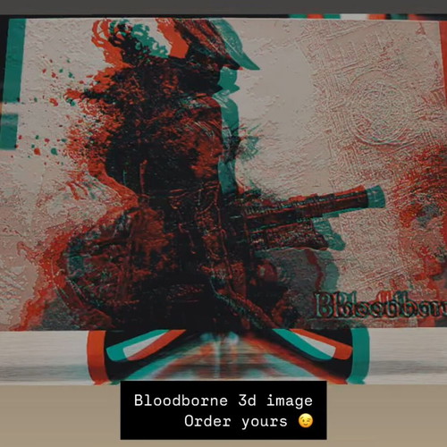 3D embossed BloodBorne image for PS4 and PS5, new