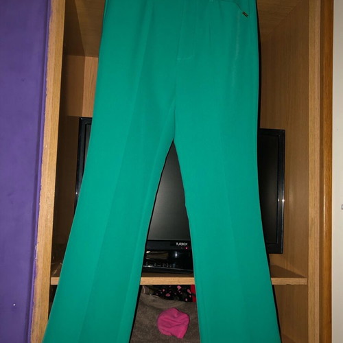 Set with linen top and pants small, new, green and purple