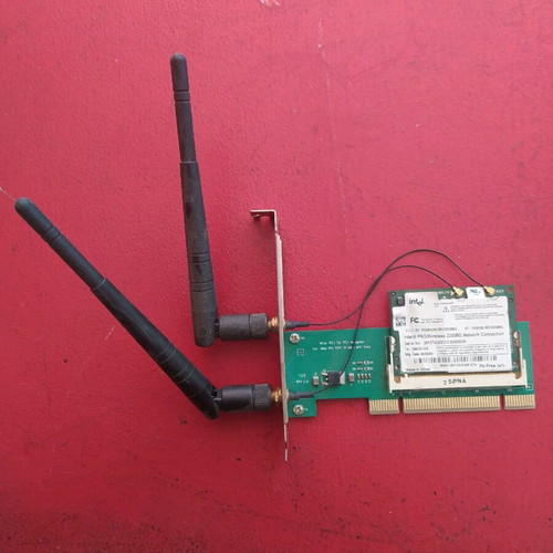 WiFi PCI card like new with Intel 2200BG and PCI to Mini PCI adapter