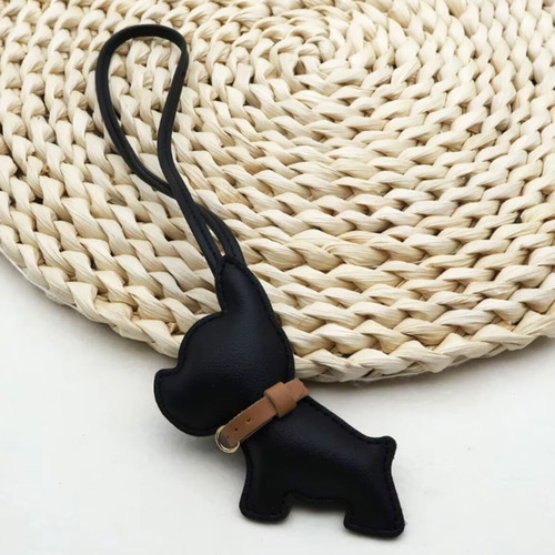 Handmade Dog Bag Charm new, black and brown