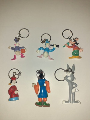 Disney character keychains, set