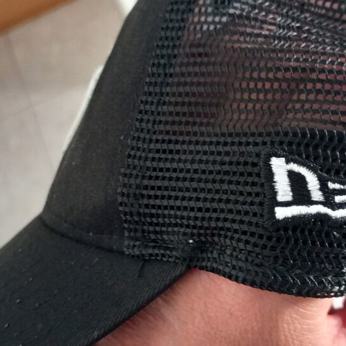 New Era adjustable black and white cap