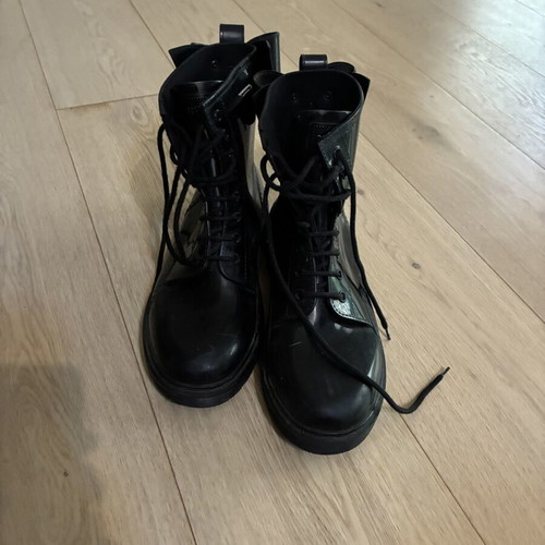 Red Valentino rubber ankle boots used, size 40, black