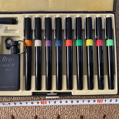 Hero traditional refillable technical pens set, new