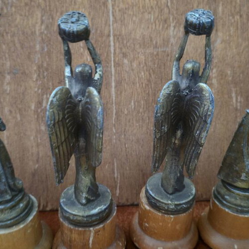 Metal figurines used, vintage set