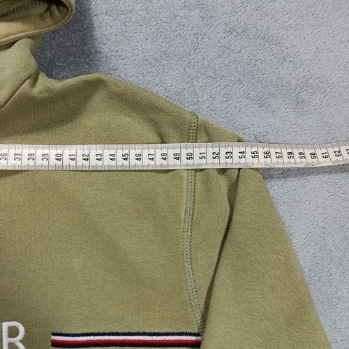 Tommy Hilfiger Olive Green Embroidered Spellout Hoodie Size XL Like New