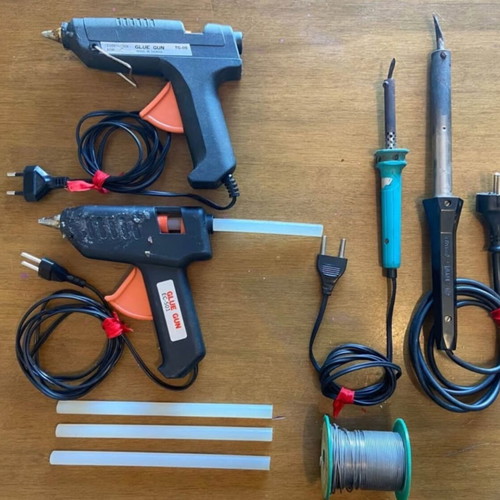 Hot Glue Guns and Soldering Irons Set used, pack of two each