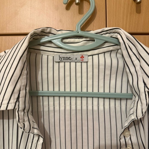 Lynne striped shirt white and black size S like new