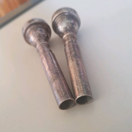 Trumpet mouthpieces used, set of 2, 7c & 11/2c