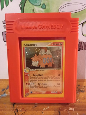 Pokemon collectible card with 3d printer protective case like new