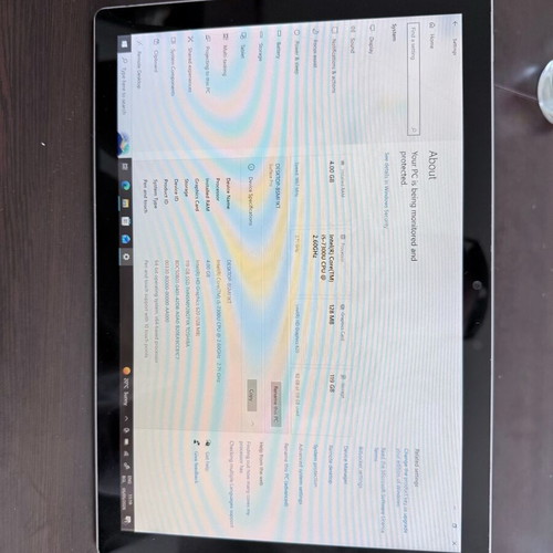 Microsoft Surface Pro 5 tablet used with 128GB storage and 4GB RAM