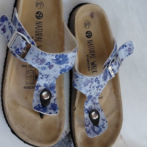 Women's slippers, blue, size 38