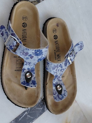 Women's slippers, blue, size 38