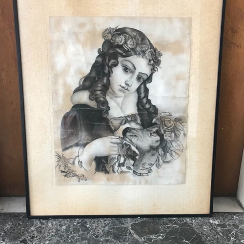 Old artwork by V. Chatzis 1899 used, dimensions 54x43 cm