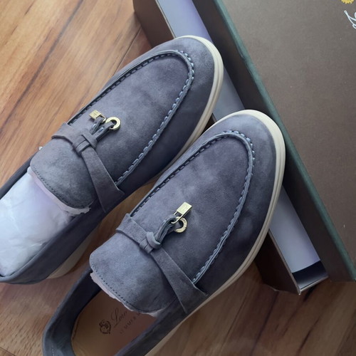Loro Piana women's shoes like new, natural leather, size 38, blue