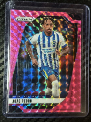 2024-25 Panini Prizm Premier League João Pedro Pink Mosaic Prizm card #175 Brighton