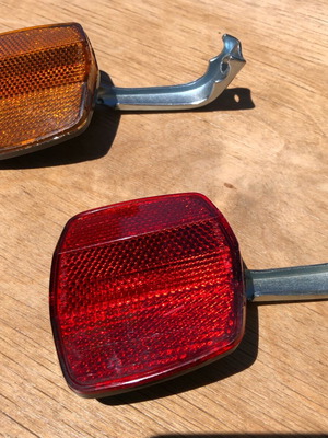 TUNG FENG Bicycle Reflectors Front and Rear Pair New