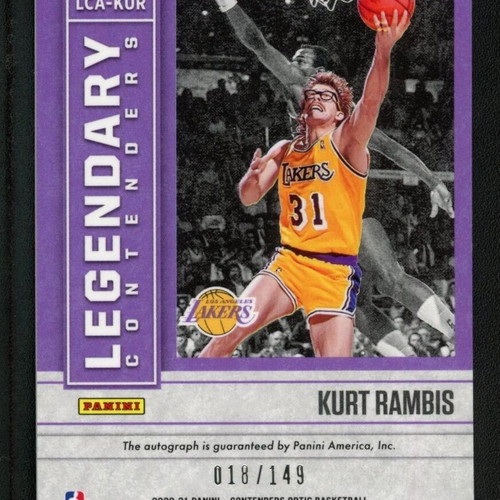 Kurt Rambis 2020-21 Panini Contenders Optic Holo Autograph Card new