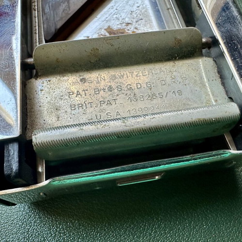 Allegro 1940s Razor Blade Sharpener vintage, used, made in Switzerland