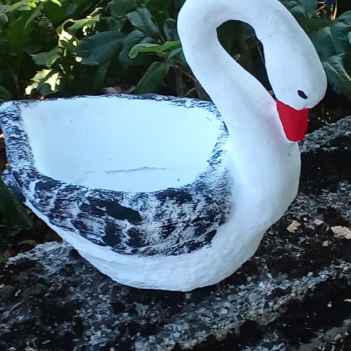 Swan Flower Pot New, Weather Resistant Figurine