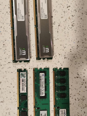 DDR2 RAM модули за настолен компютър употребявани, комплект