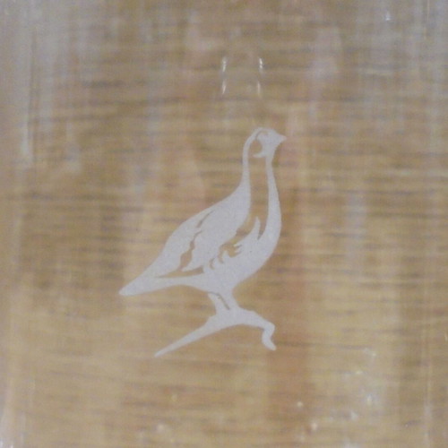 Famous Grouse Scotch Whisky set of two used tall promotional glasses