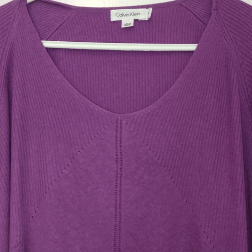Calvin Klein purple sweater blouse used medium large