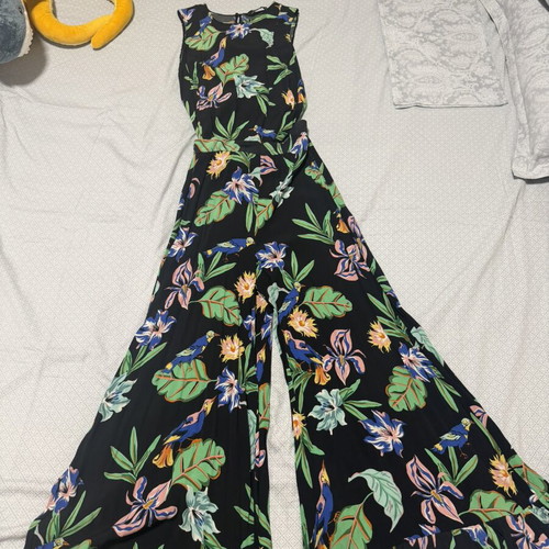 Zara tropical floral set top XS and palazzo pants S like new