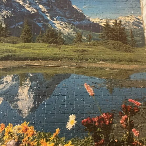 Puzzle board Alps like new, complete