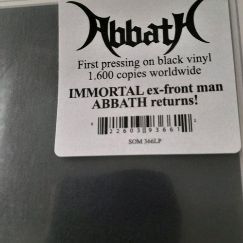 Abbath LP 1st press limited to 1600 copies new metal