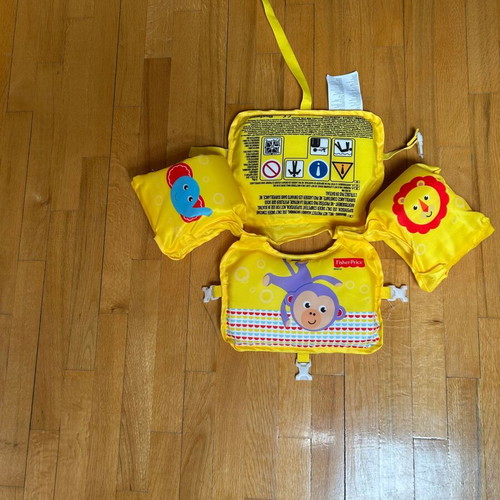 Fisher-Price Arm Floats like new, yellow with jungle animal design