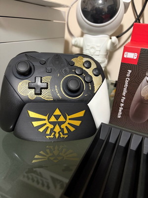 Zelda TOTK Pro χειριστήρια OEM σετ 2 τεμαχίων σαν καινούργια με βάσεις και θήκη παιχνιδιών