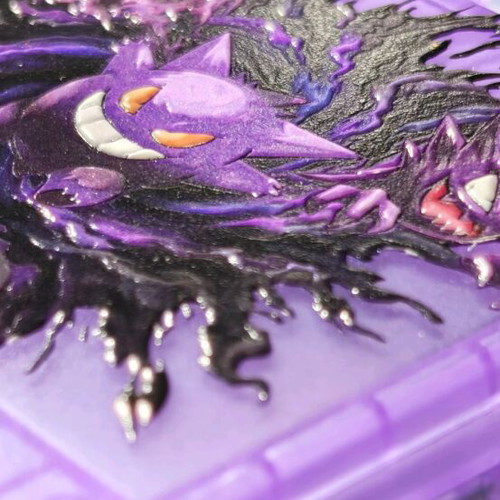 Gameboy Advance SP shell used with embossed UV print Gengar
