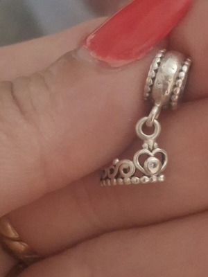 Pandora charm princess half tiara, silver