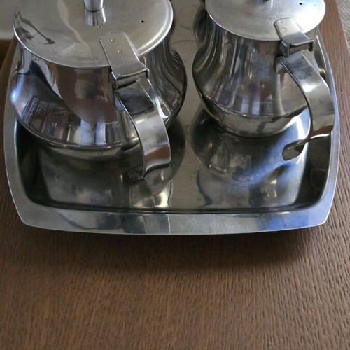 Stainless steel serving set like new