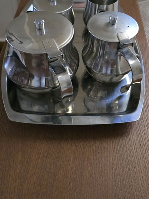 Stainless steel serving set like new