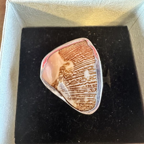 Silver ring 950 with shell like new