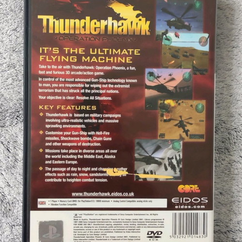 Thunderhawk PlayStation 2 used with manual