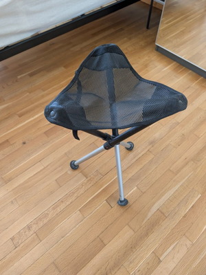 Walkstool Comfort 55 σκαμνάκι παραλίας σαν καινούργιο, μαύρο αλουμίνιο