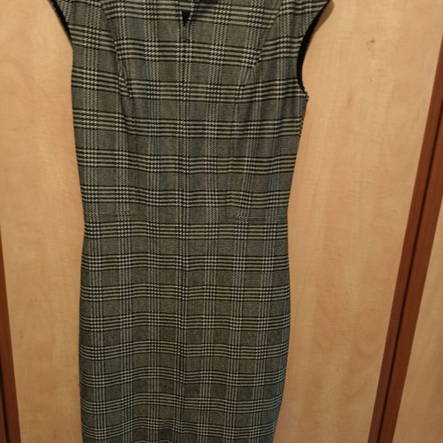 Mango checked winter midi sleeveless dress like new