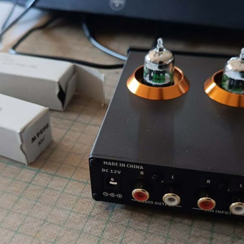 Fosi Audio BOX X2 Tube MM Phono Preamp, black