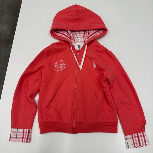 U.S. Polo Assn. hoodie for girls 6 years coral, like new