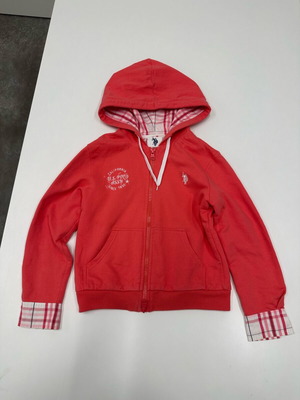 U.S. Polo Assn. hoodie for girls 6 years coral, like new