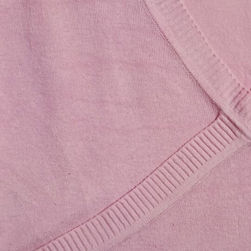 Vintage knitted pink sweater with V-neck