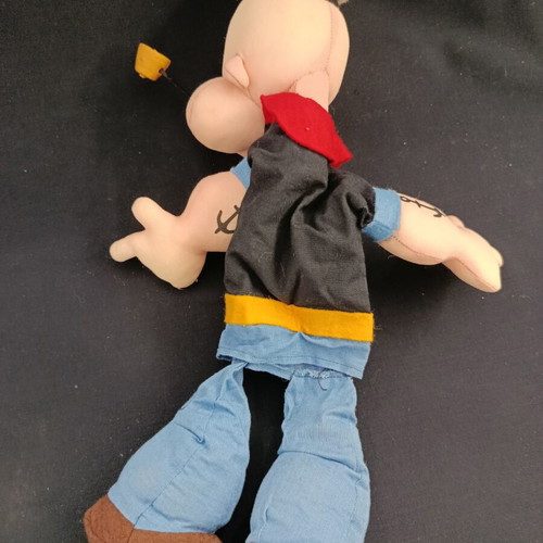 Popeye large plush hand puppet like new, 35 cm
