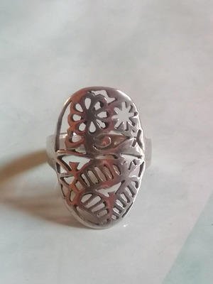 Silver 925 ring flowers new no 51 (US 6)